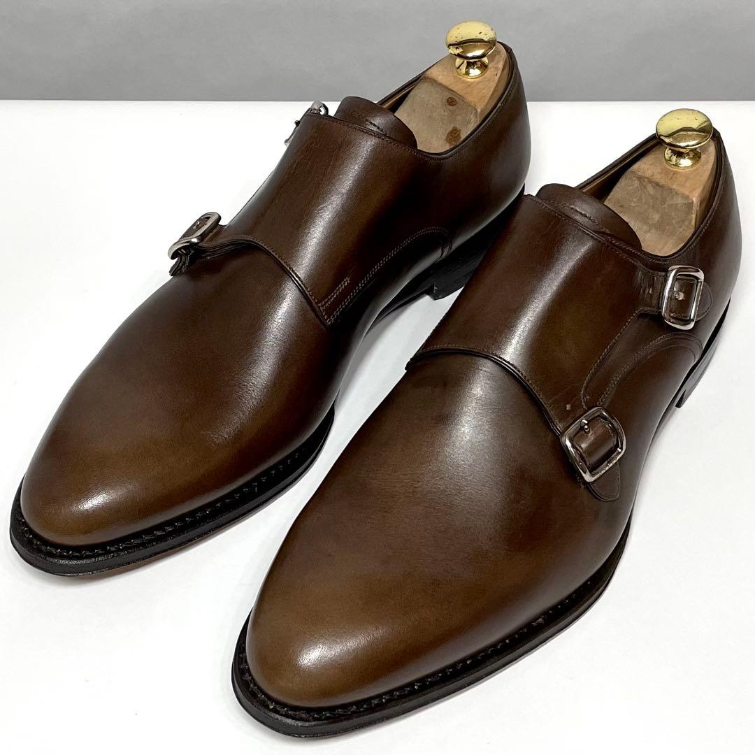【新品同様✨️】BALLY バリー ダブルモンク ブラウン US9EEE 革靴