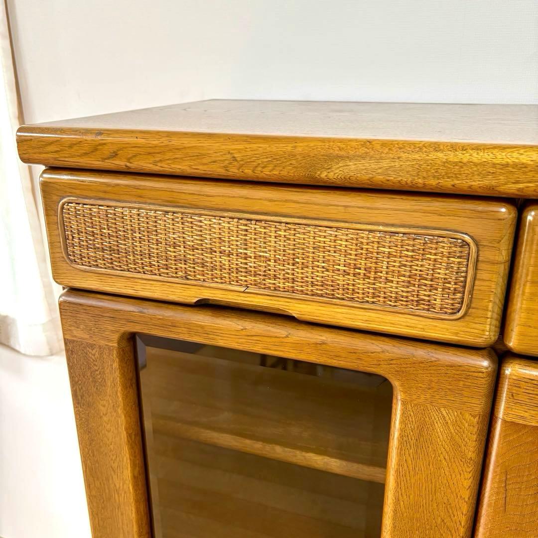 コスガ KOSUGA ガラスキャビネット 本棚 書棚 リビングボード