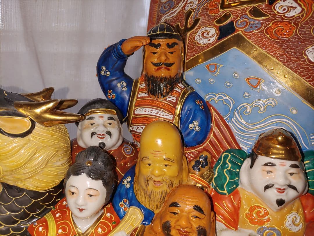 宝船　置物　九谷焼　七福神　焼物