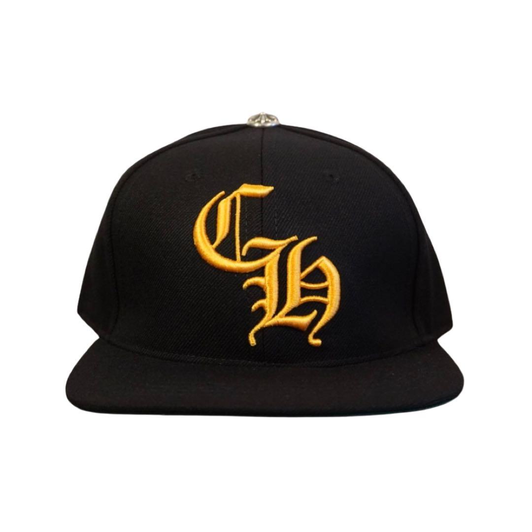 Chrome Hearts CHロゴ キャップ ブラック×ゴールド