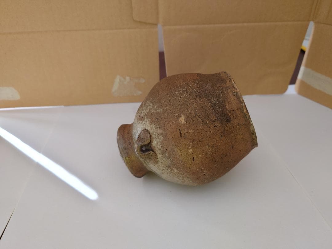 ★越前焼or常滑焼★耳月小壺★室町☆骨董品☆