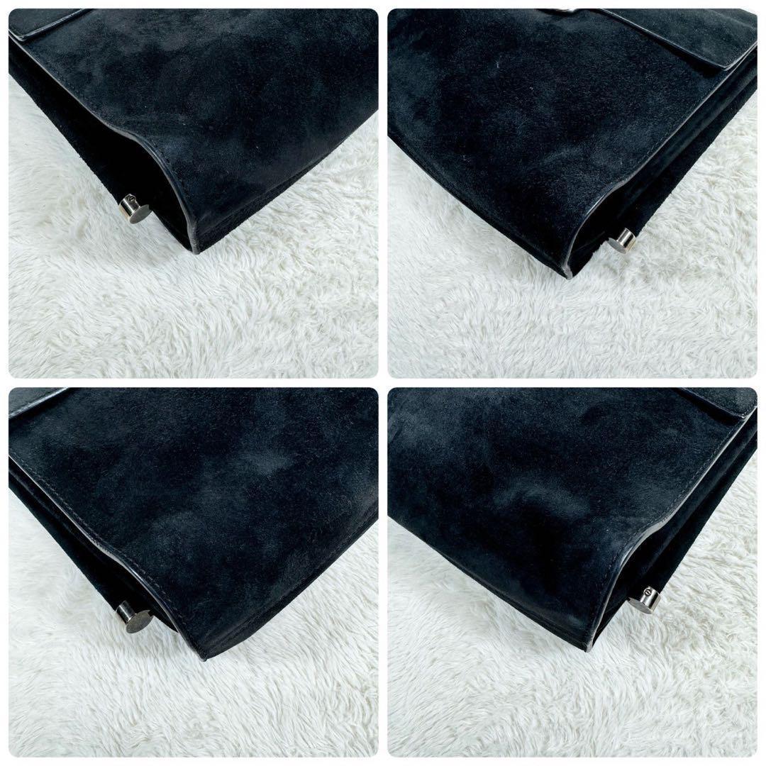 Roger Vivier ハンド 肩掛け バッグ スエード 上品 スクエア 黒