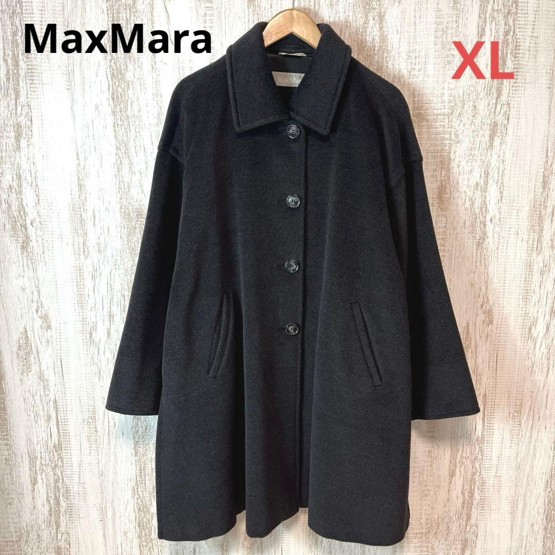 極美品 MaxMara 銀タグ ヴァージンウール ボリューム チェスターコート