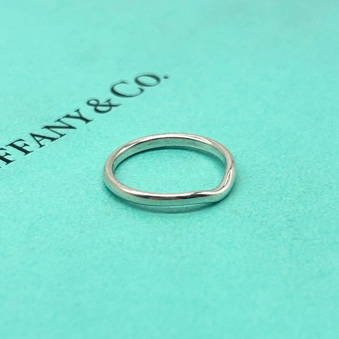 ティファニー　カーブド　バンド　リング　10号　シルバー