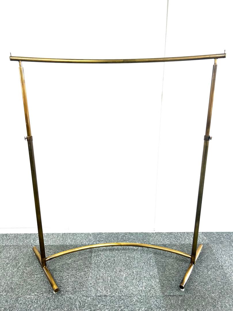 【レア美品】 R脚 ラウンド ハンガーラック アンティークゴールド 真鍮