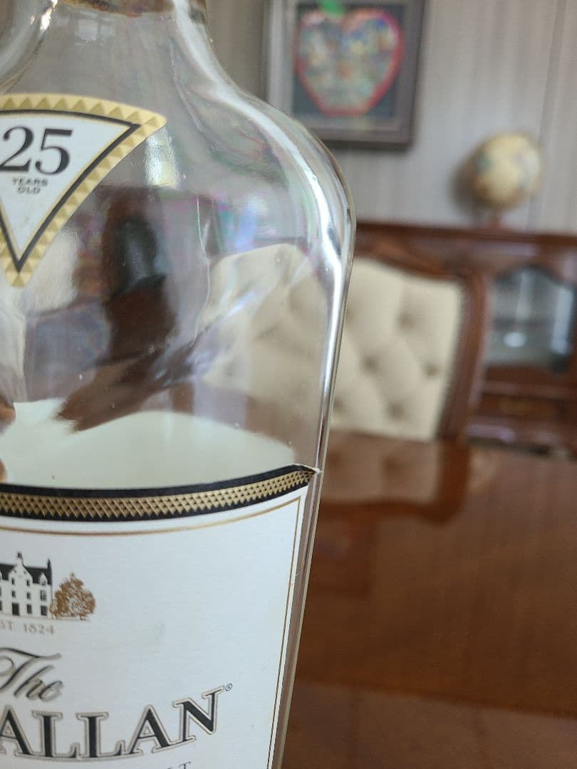 【空き瓶】The Macallan 25年 ハイランドシングルモルトウイスキー