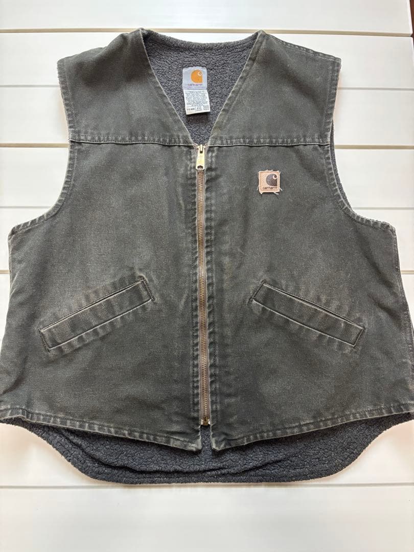 Carhartt ダックベスト メイドインUSA カラーMOS