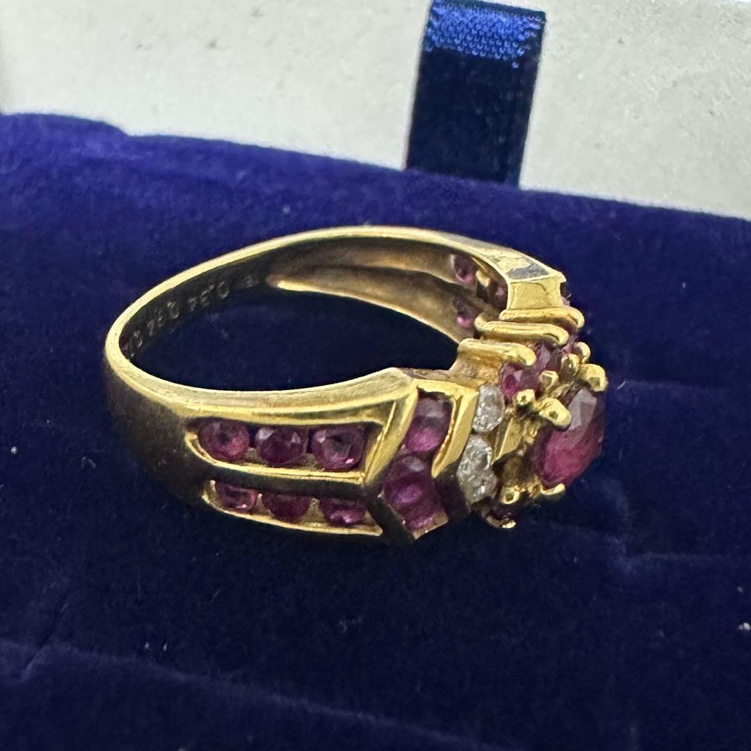 【購入ご検討の方は必ずコメントください】18kルビーリング 9号