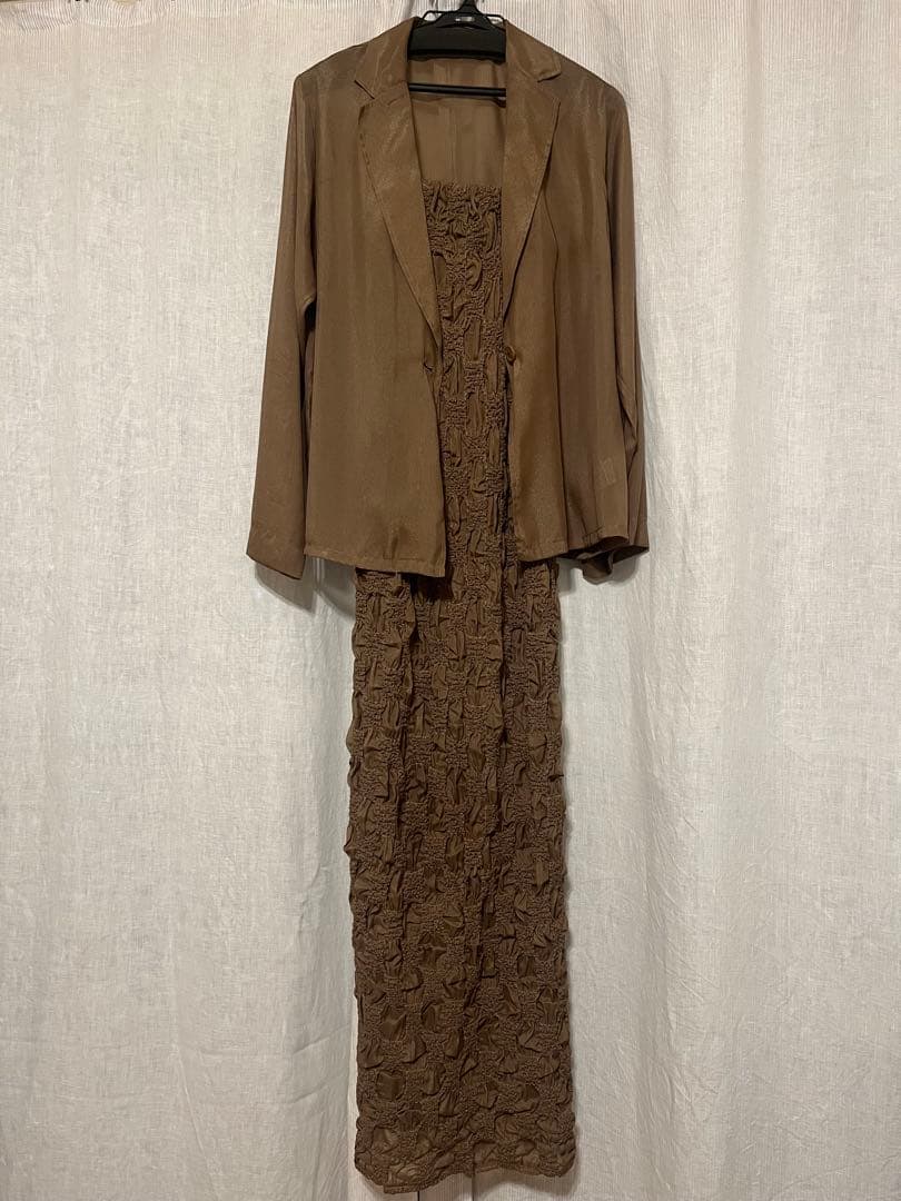 et.UNiVER キャメル　セットアップ　ドレス　Sサイズ