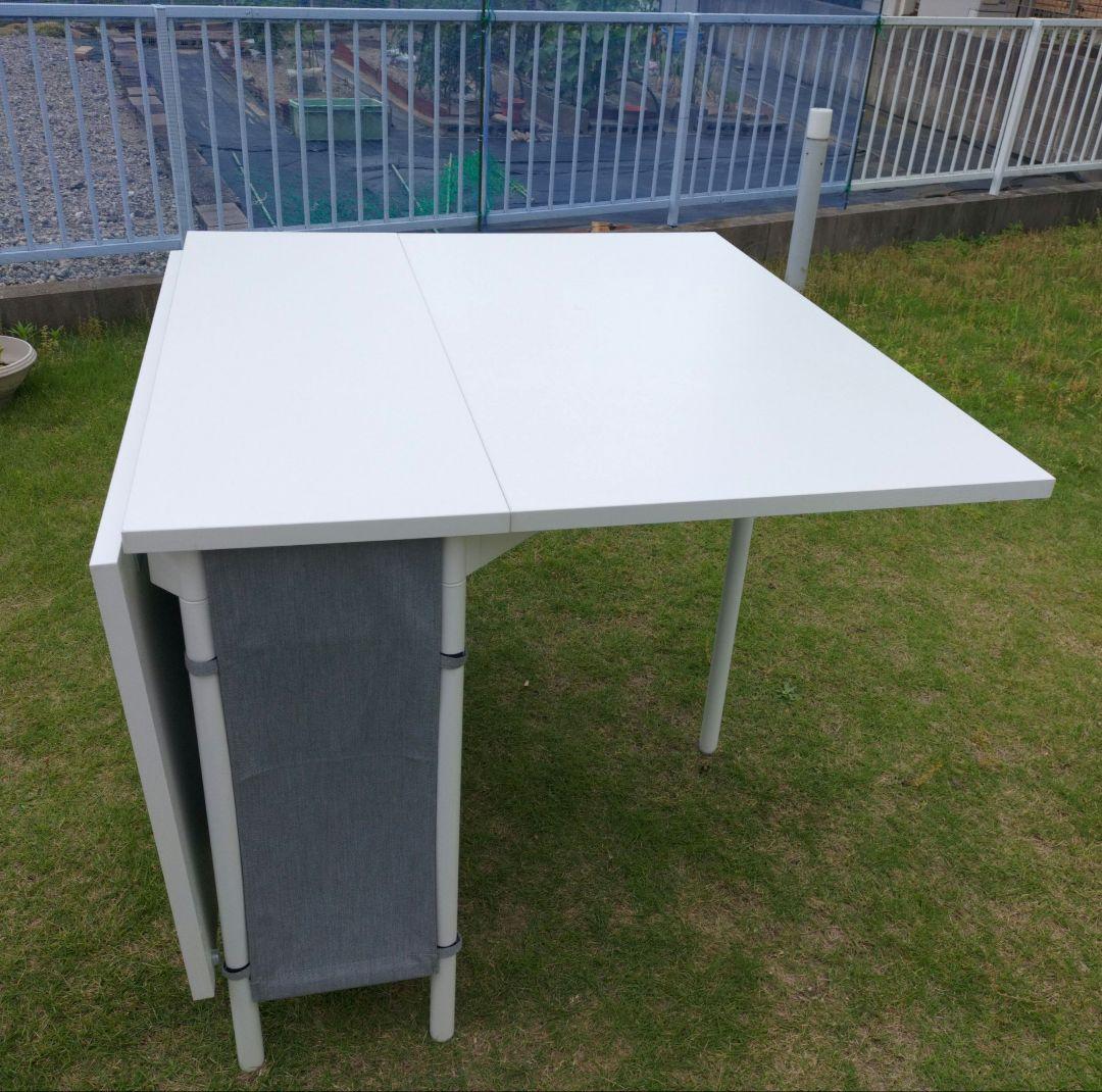 IKEA ゲートレッグテーブル　カルヘル　収納付き　ダイニングテーブル