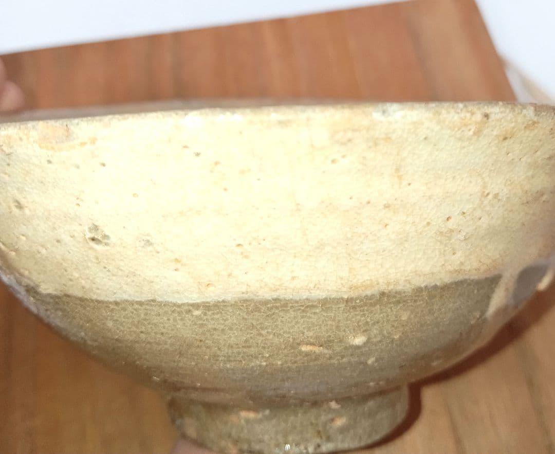 高麗 無地掃目茶碗 李王朝初期 　約450年前頃 西暦1574年頃　韓国工芸