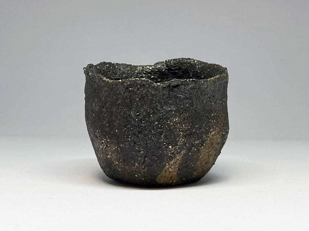 新品 梶原靖元 砂器盃 唐津焼 ぐい呑 酒器 手びねり 古唐津 個展出品作