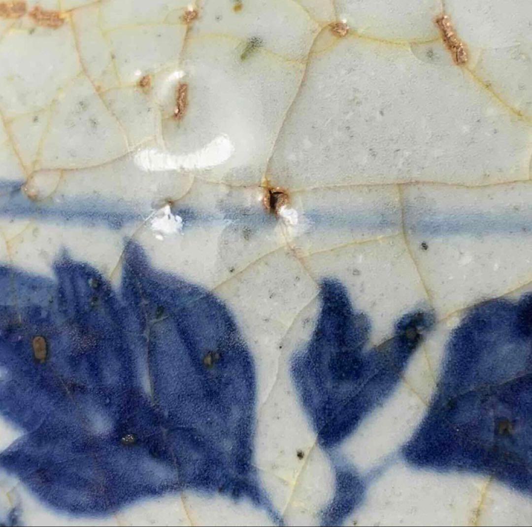 中国 染付草花瓶　f2250920