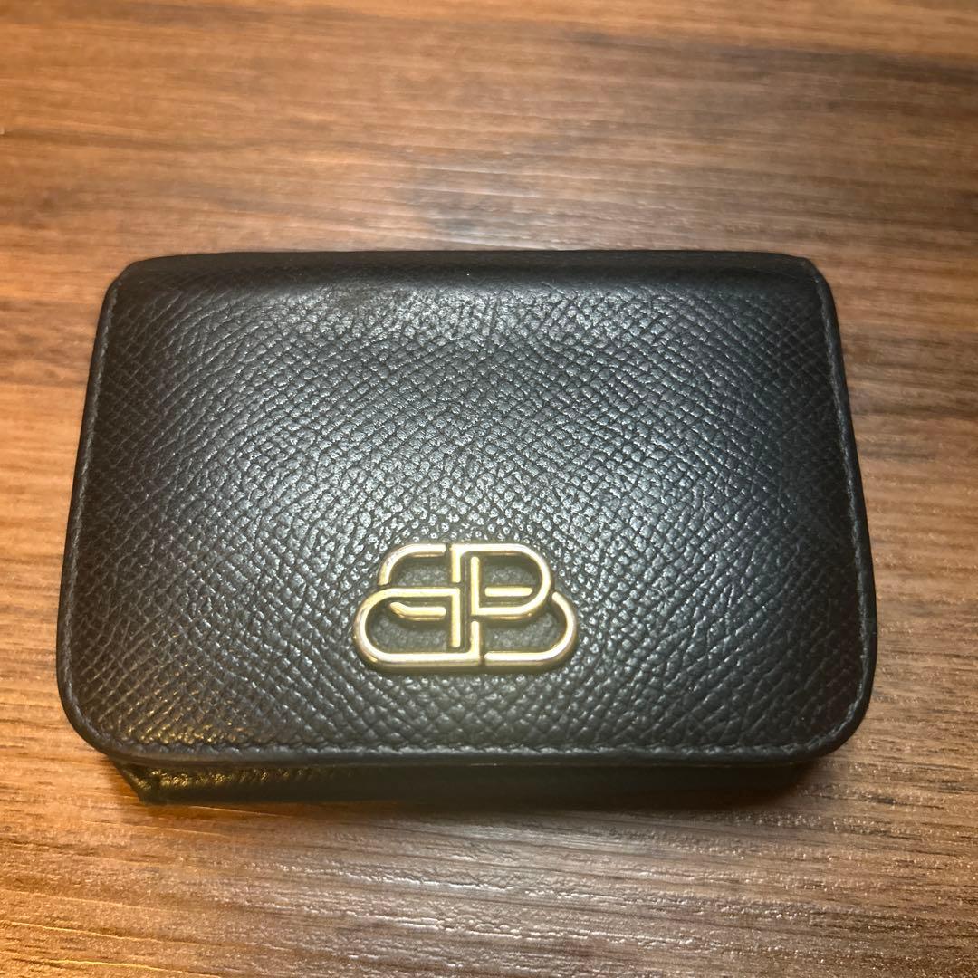 希少　Balenciaga バレンシアガ ゴールドエンブレム　三つ折り財布