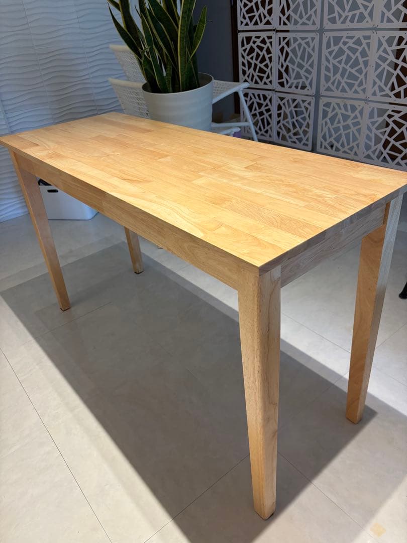 木製テーブル PCパソコンデスク 120×45cm 北欧 ホワイトUSED