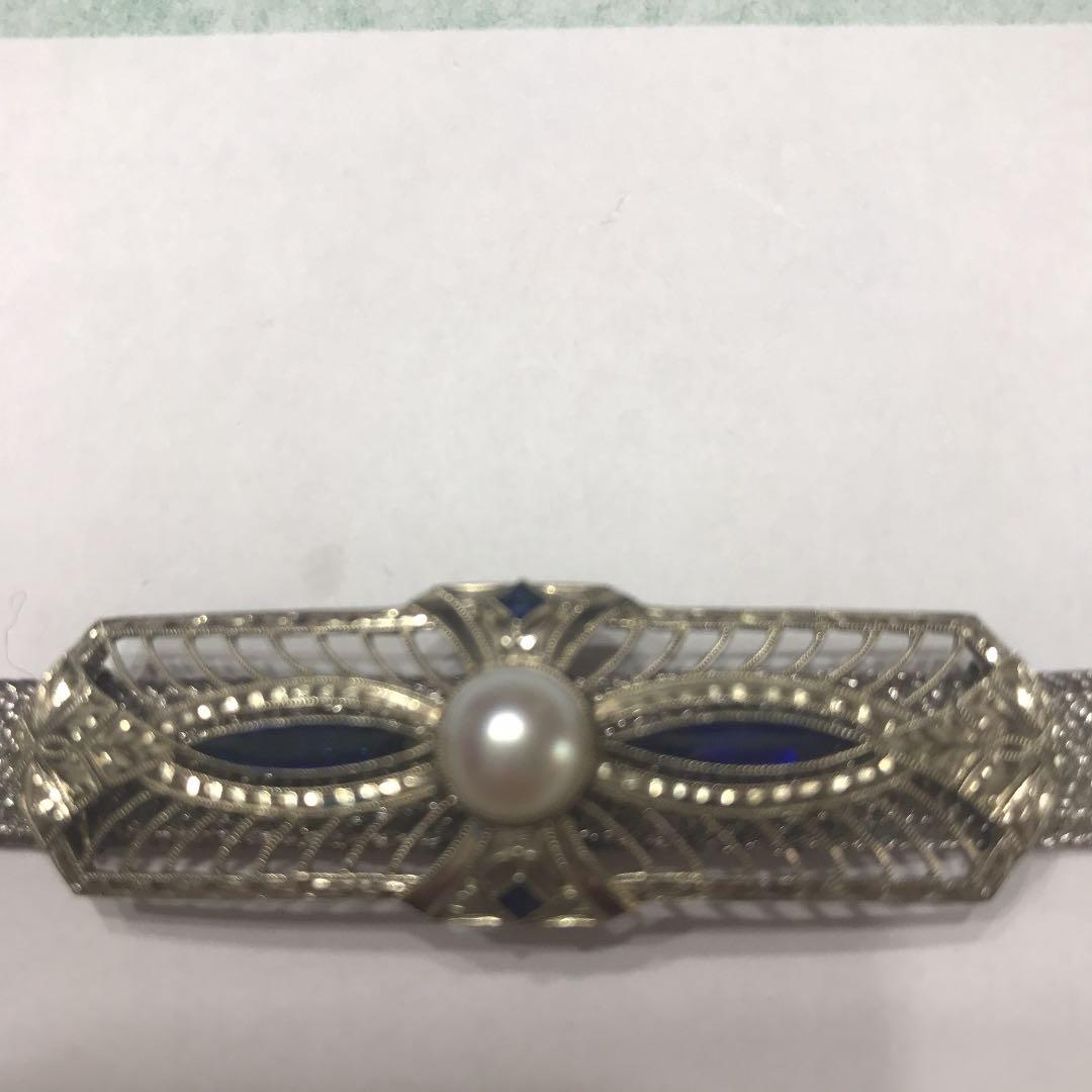 帯締め(銀細工石使い・銀糸帯)