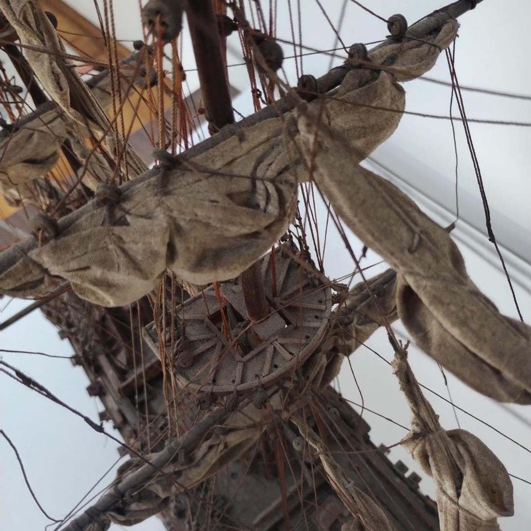 帆船模型 約90cmx70cm 木製