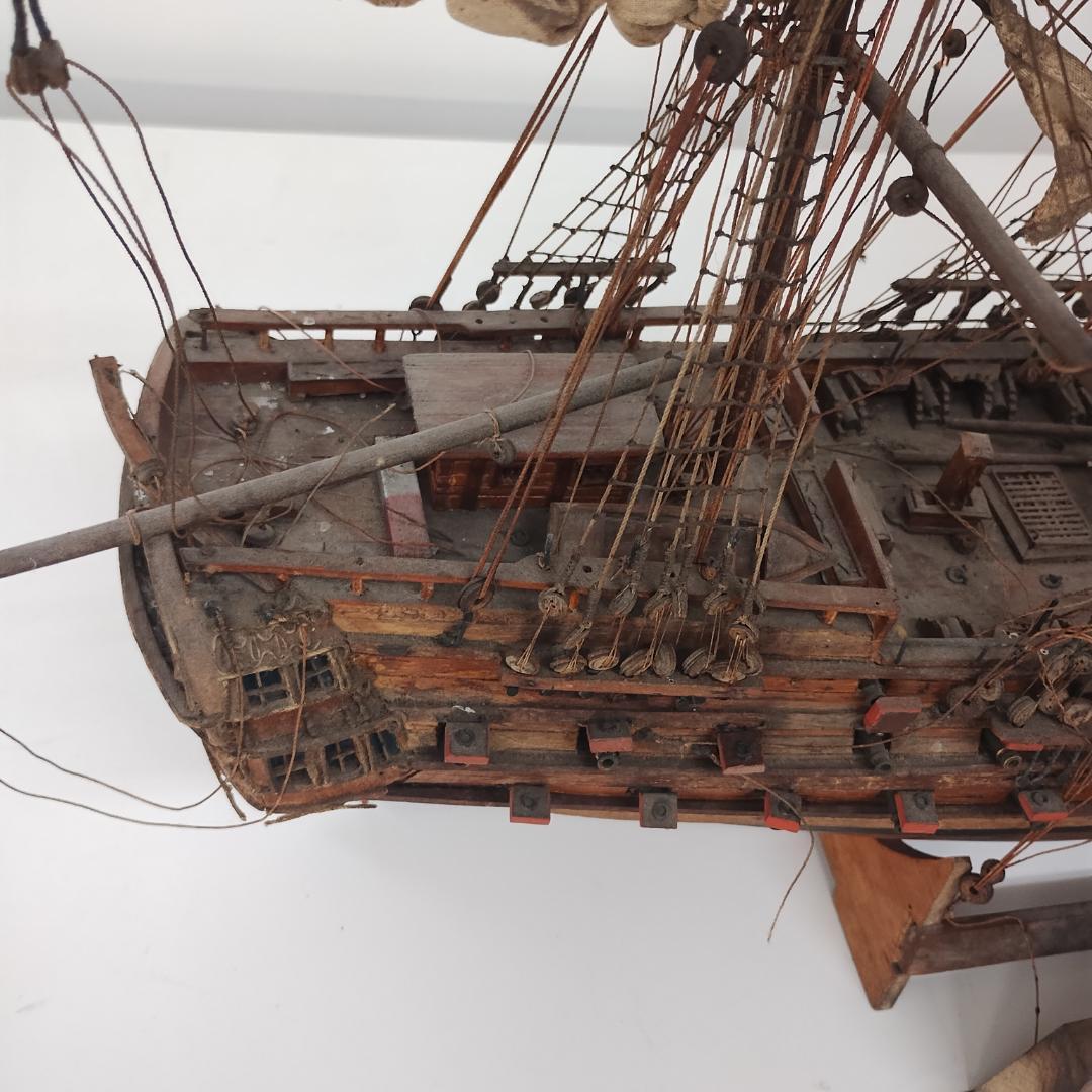 帆船模型 約90cmx70cm 木製