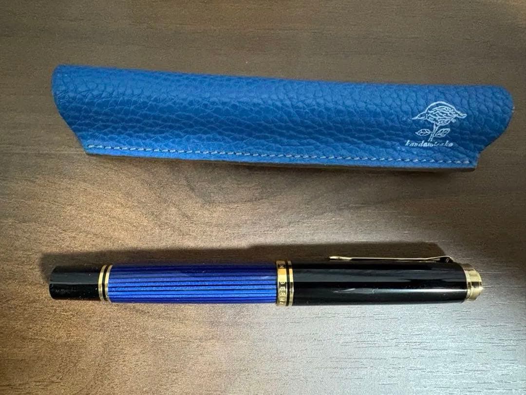 そ*ろ様 スーベレーンM800 ブルー縞 BB 極太字 カンダミサコ ケース付き