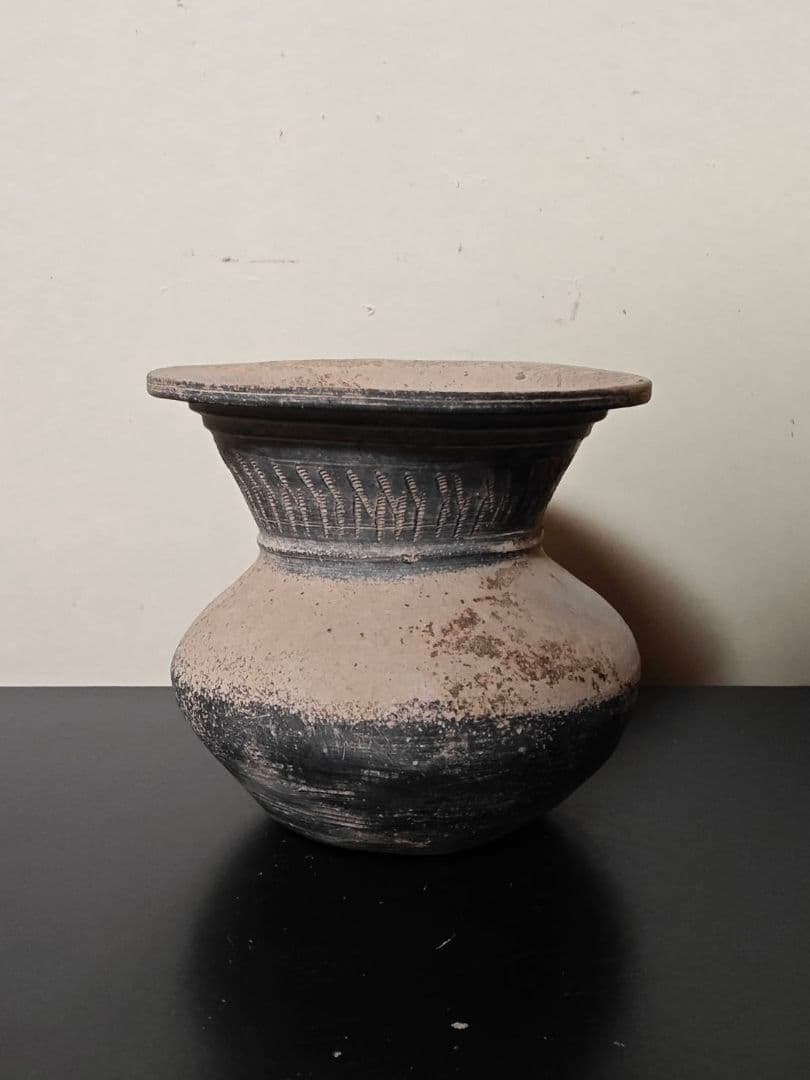 須恵器広口壺　古墳時代　考古発掘品　古美術　花呼ぶ器