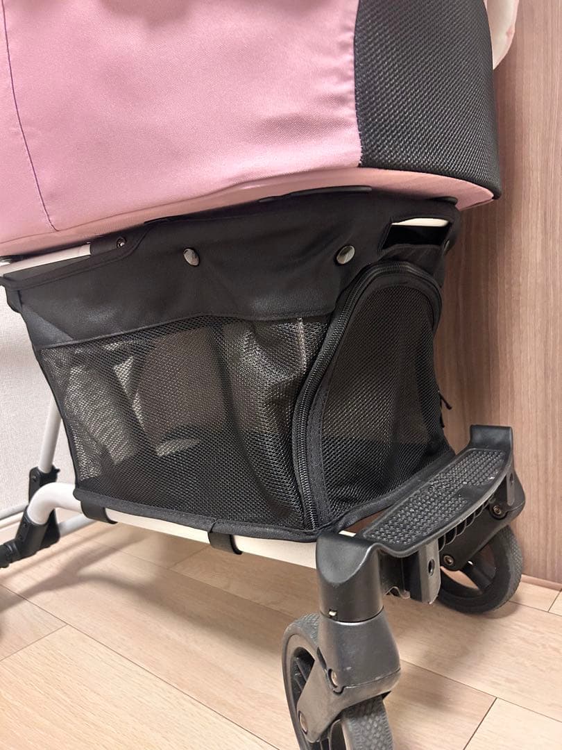 AIR BUGGY wizX チェリーピンク レインカバー、クッション付き