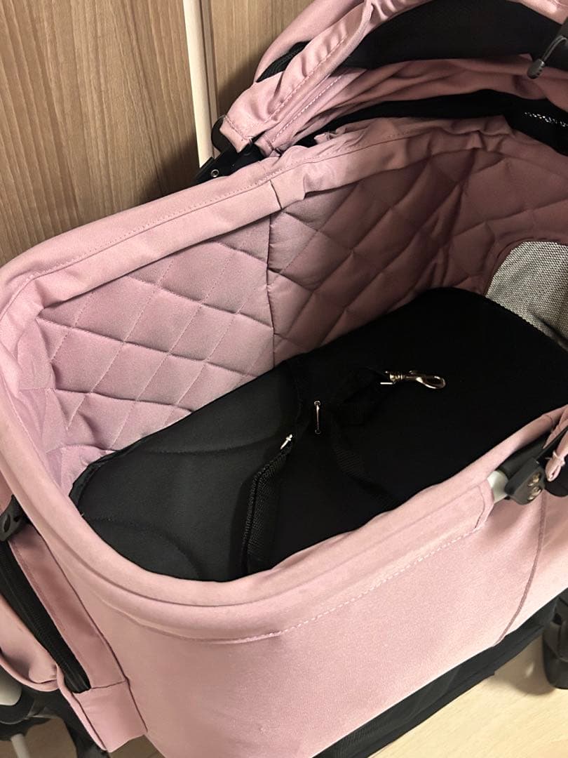 AIR BUGGY wizX チェリーピンク レインカバー、クッション付き