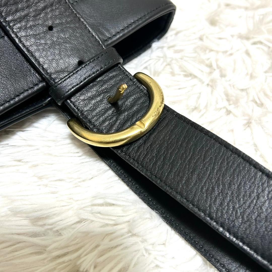 美品 COACH オールドコーチ ４１４０トートバッグ 黒 ゴールド金具 上質