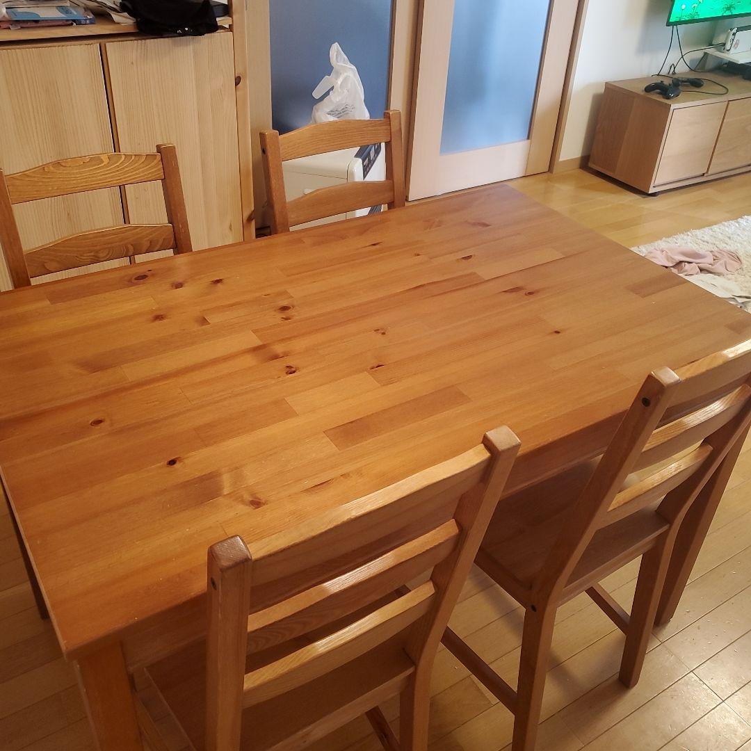 【引取り限定】　IKEA ヨックモック　テーブル&チェア　セット