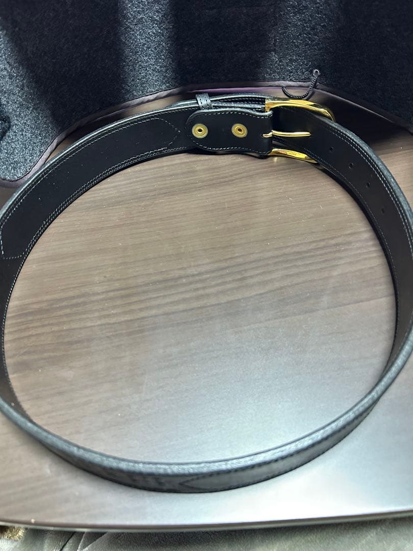 〈美品〉VOLK V-9 LEATHER BELT ブラック