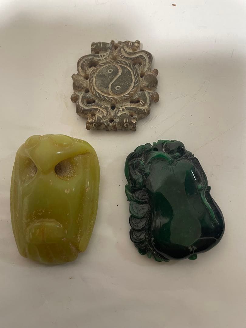 玉石彫刻　3点セット