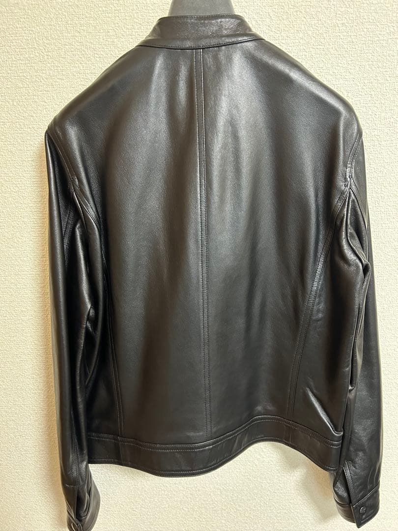 【poarachan】EMMETI ラムレザーシングルジャケット黒JURI