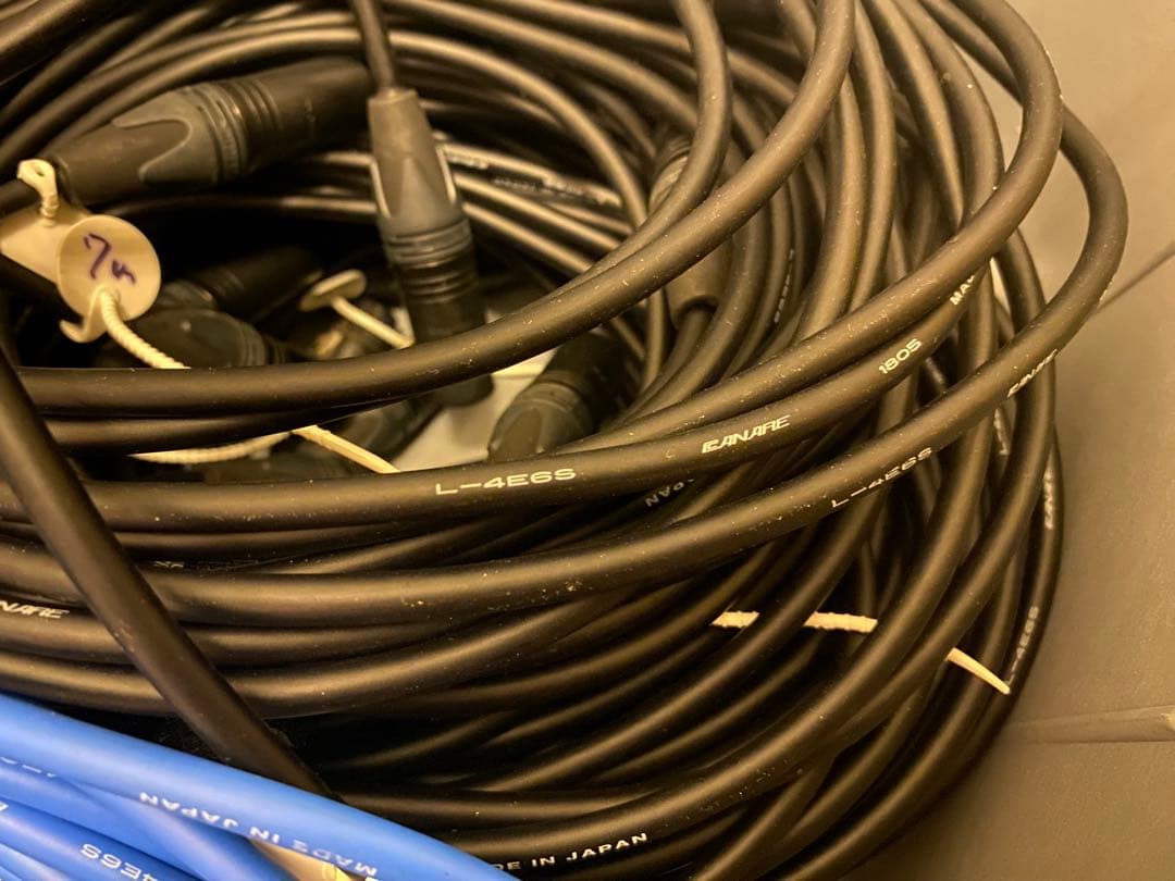 CANARE 4E6S 5m 2本 NEUTRIK XLR マイクケーブル ③