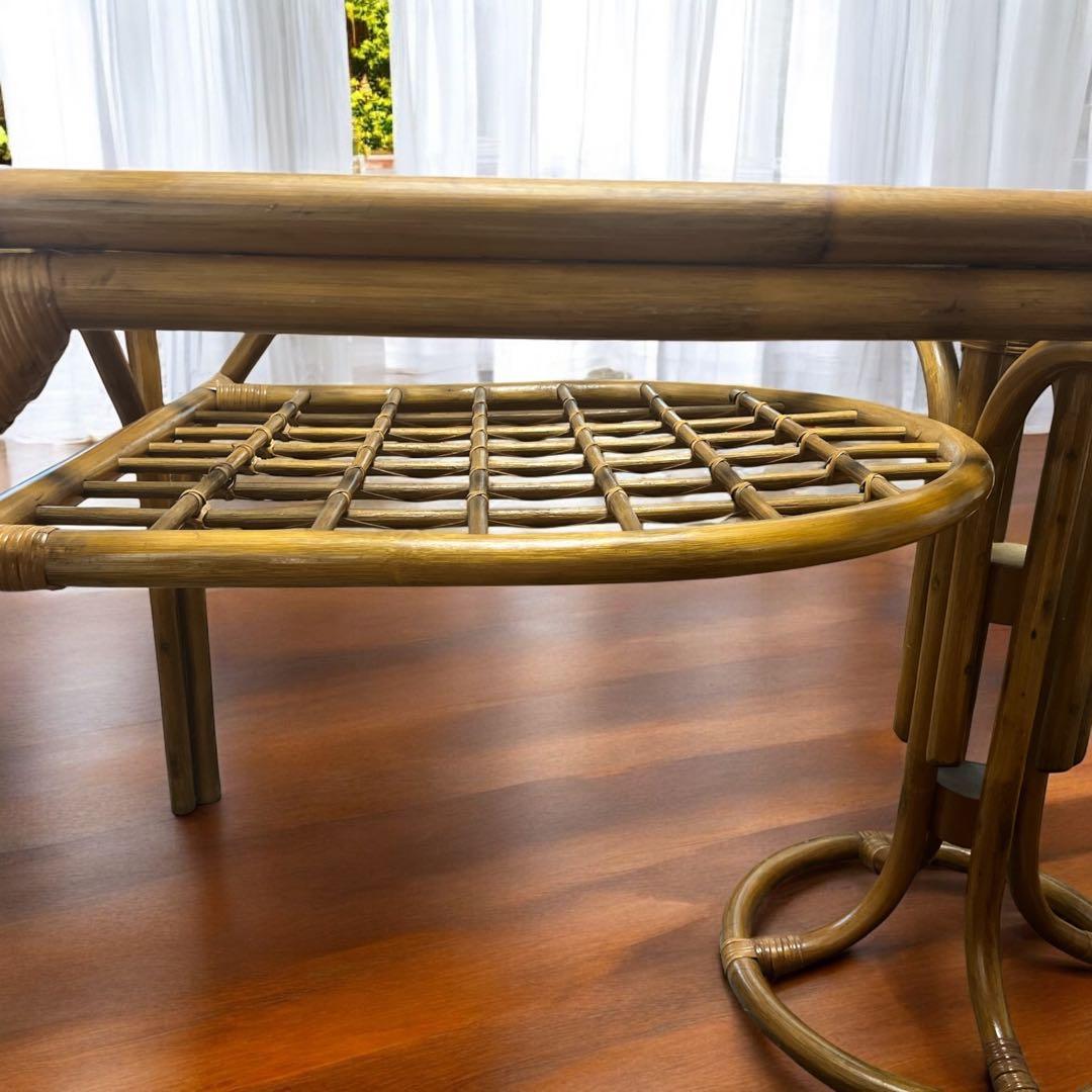 tomato レア❣️ラタン テーブル ダイニングテーブル カウンター