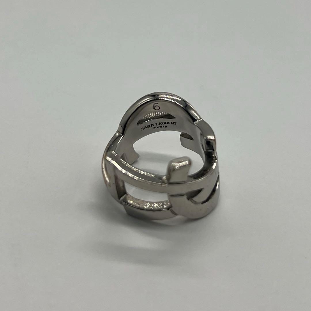 サンローランパリ SAINT LAURENT YSLロゴ リング 12号 メタル