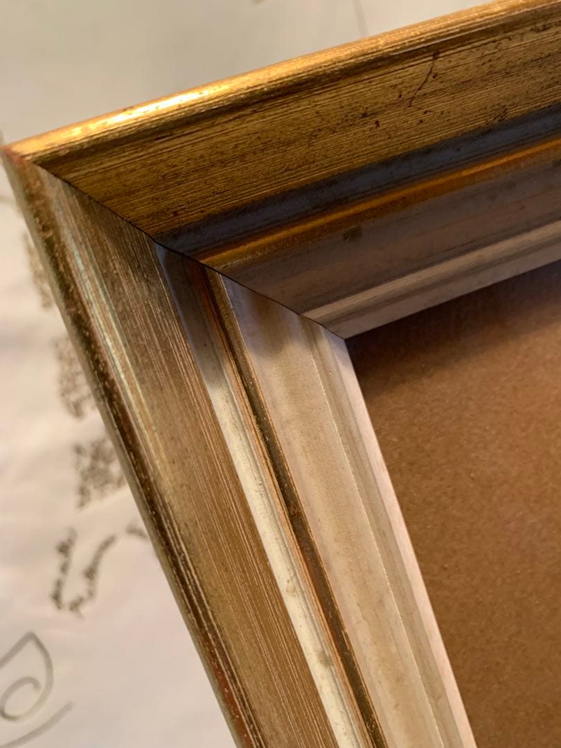 フランス製　アンティーク　1890年の装飾図案集色刷石版額装！花柄ロマンチック！