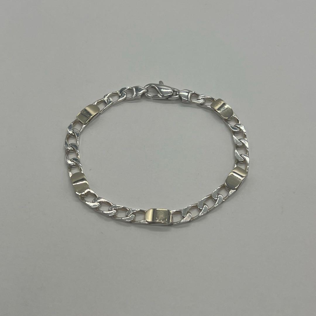 ティファニー TIFFANY フィガロチェーン ブレスレット SV YG コンビ