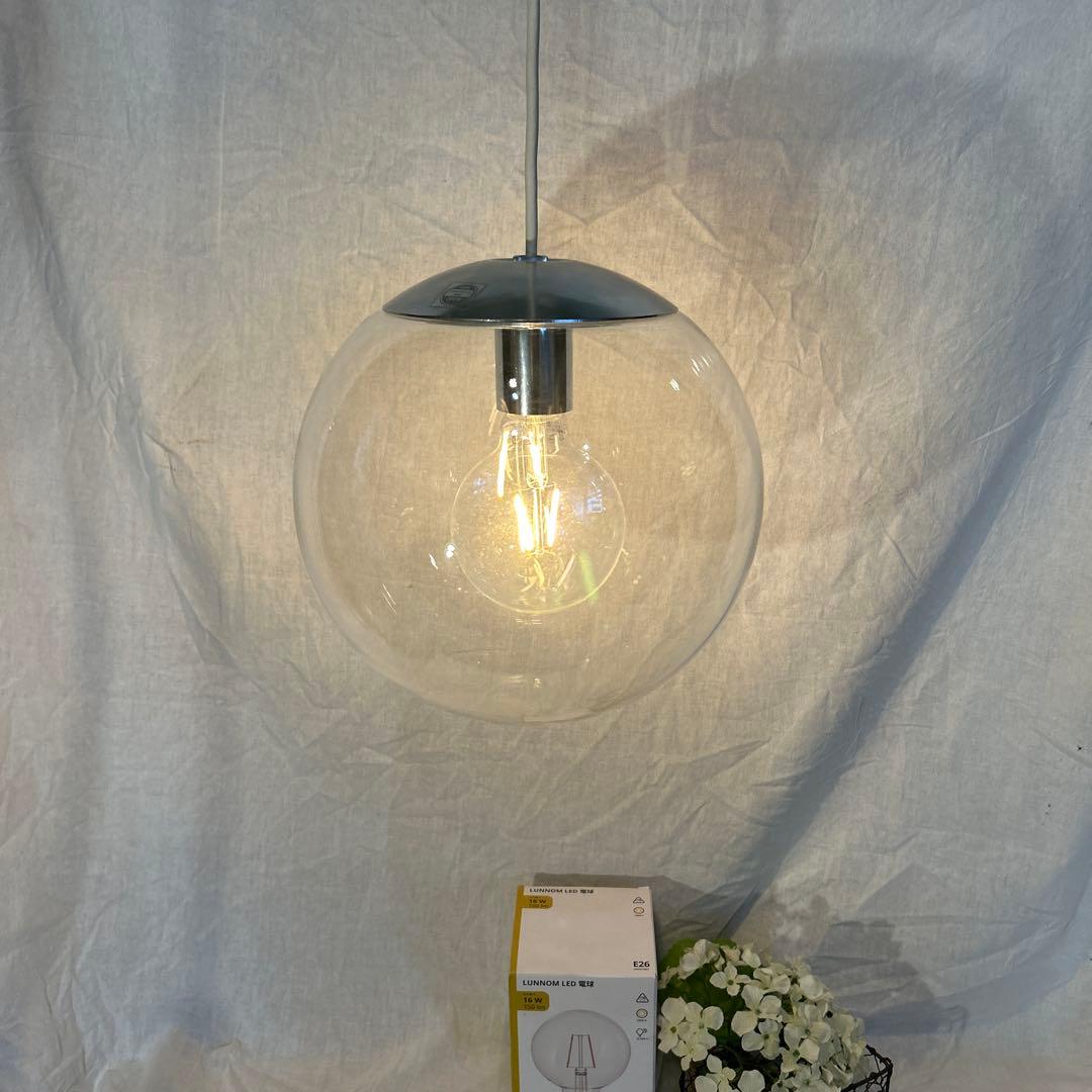 ミッドセンチュリー　ガラス　ペンダントライト　ナショナル　照明　昭和レトロモダン