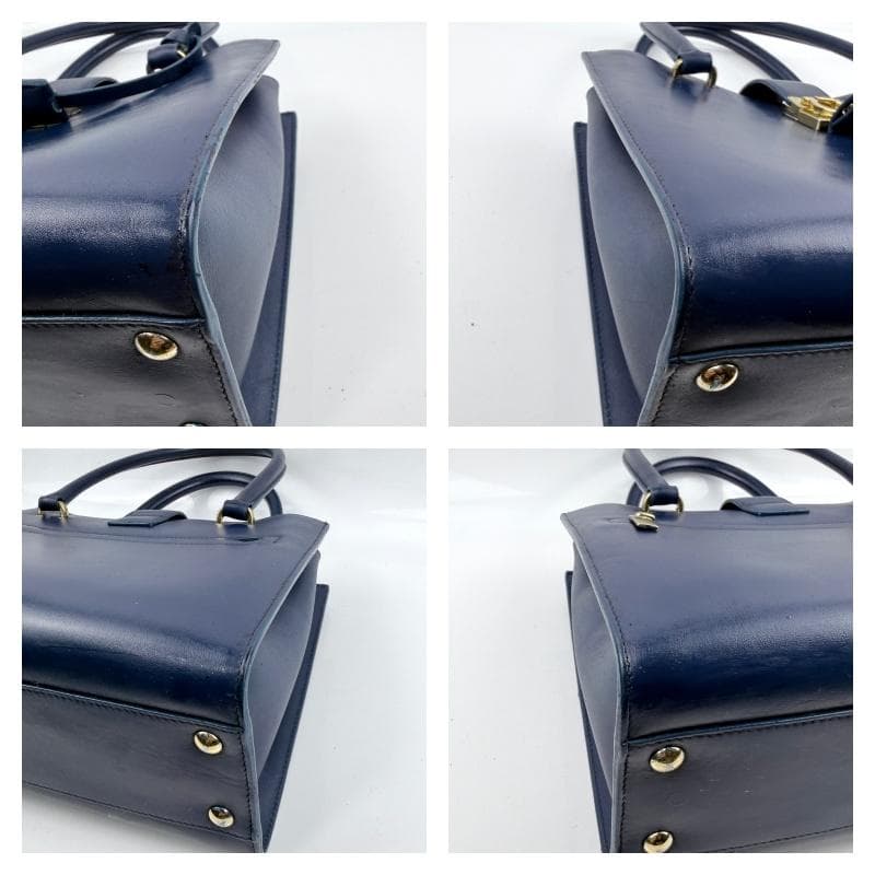 Ferragamo ジュリエット ハンドバッグ ロック クロシェット ネイビー