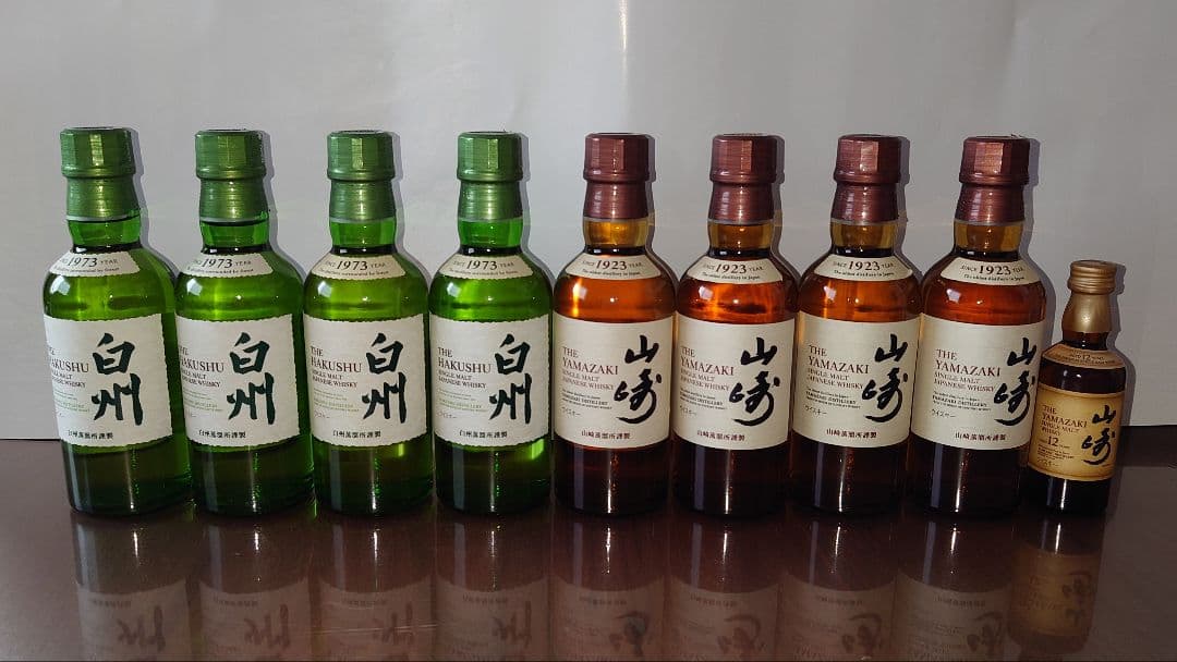 サントリー 白州 180ml4本＆ 山崎 180ml4本 山崎12年 50ml