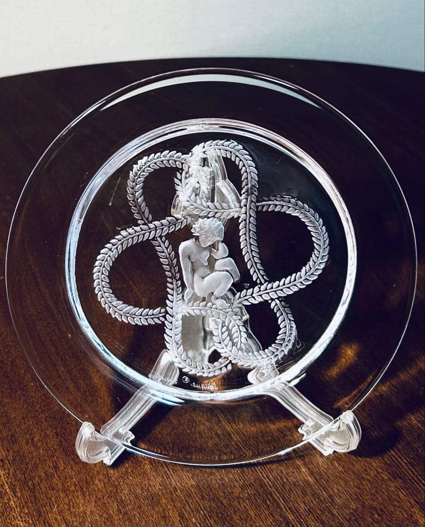 LALIQUE ラリック クリスタル飾り皿　裸女モチーフ