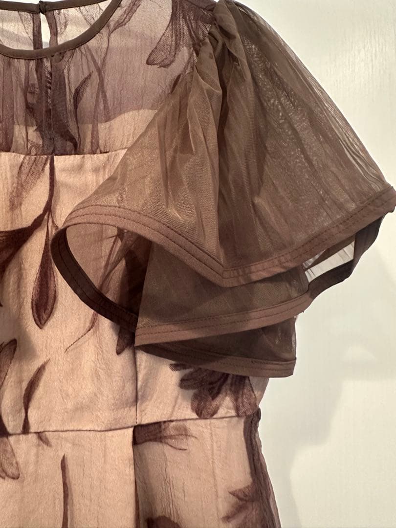 LERURE リルアー Circurar sleeve flower dress