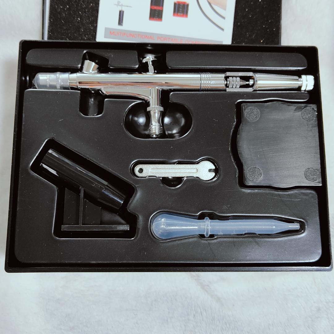 初心者向け＊エアブラシ 充電式 ダブルアクション 未使用 バッテリー式 ケース付