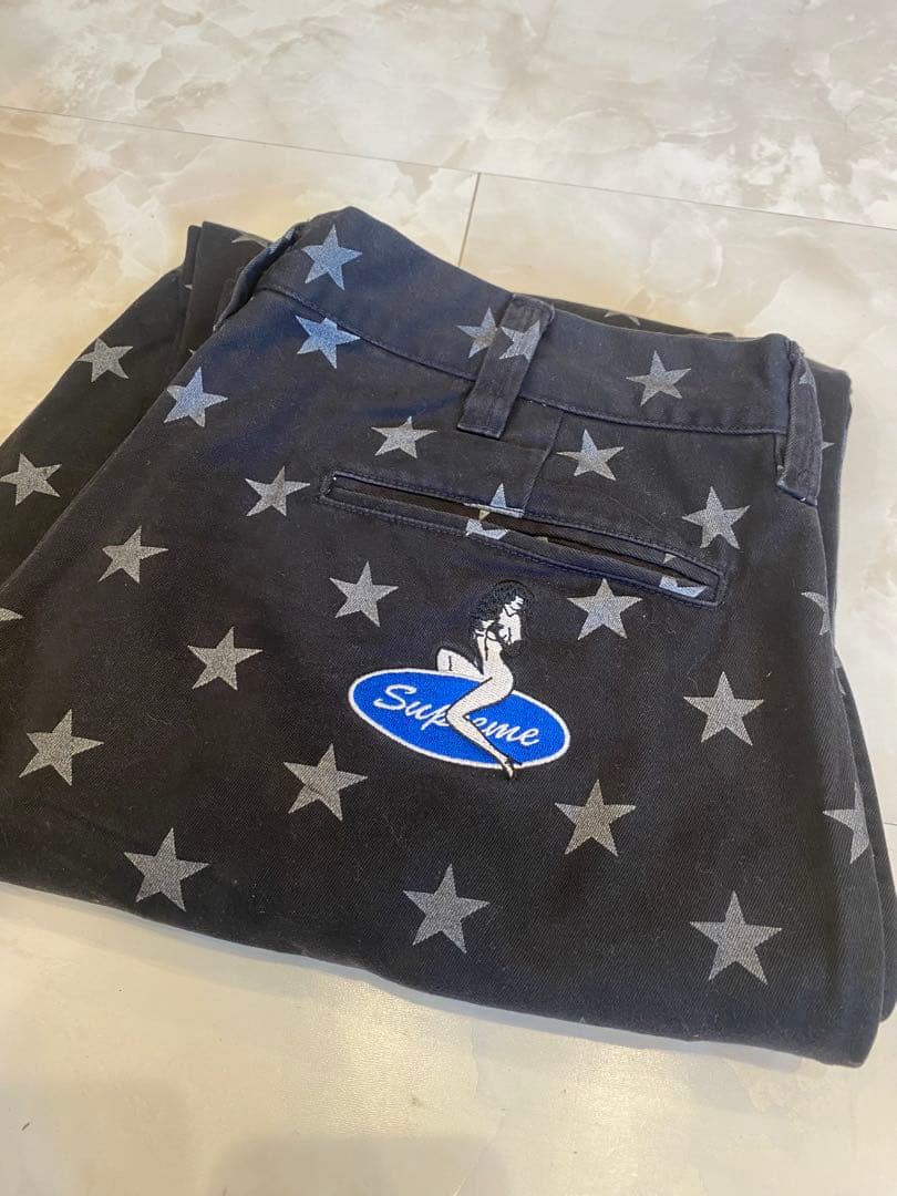 Supreme 星柄 Chino Pant star 32 スター