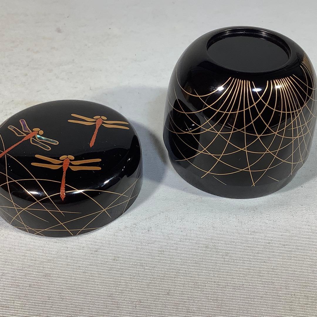 蜻蛉　蒔絵　中棗　中村宗悦　茶道具　送料無料