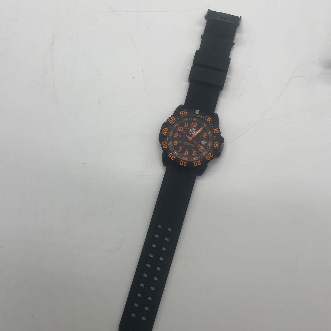 Luminox SEAL系列 ブラック/オレンジ ラバーベルト時計