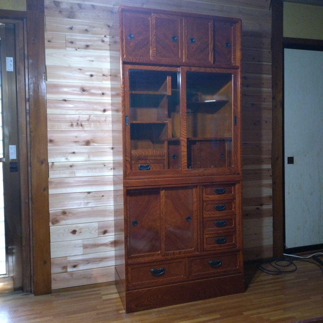 [美品/欠損なし]半軒　茶箪笥　柿棚　(上部)※下部同時購入要