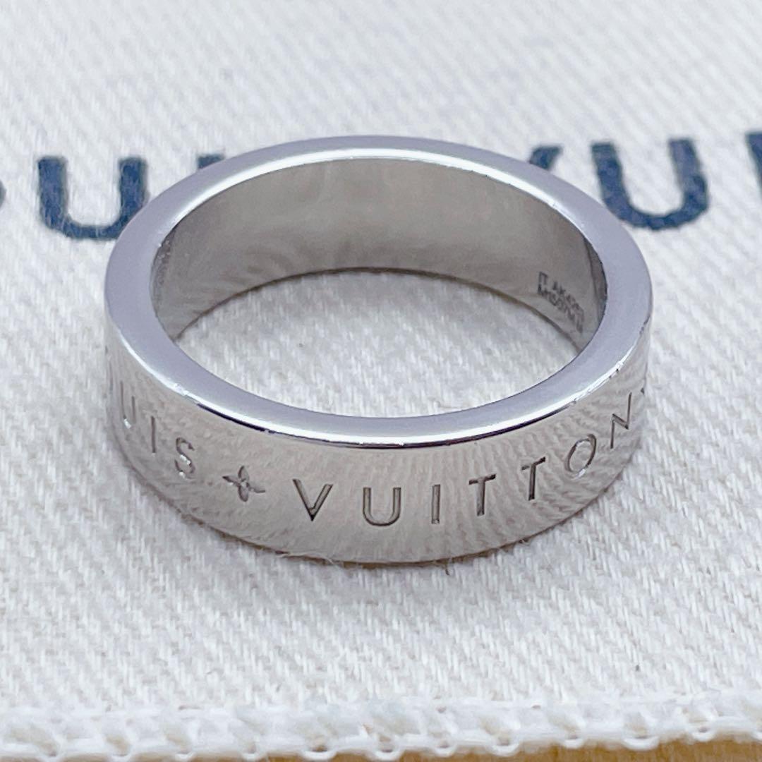 LOUIS VUITTON リング　指輪　モザイク　ロゴ　パラジウム　シルバー