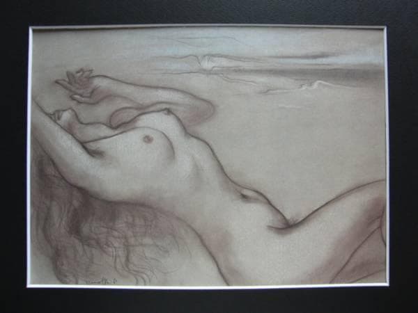 古沢岩美、追憶、希少大判画集画、新品額装付、状態良好