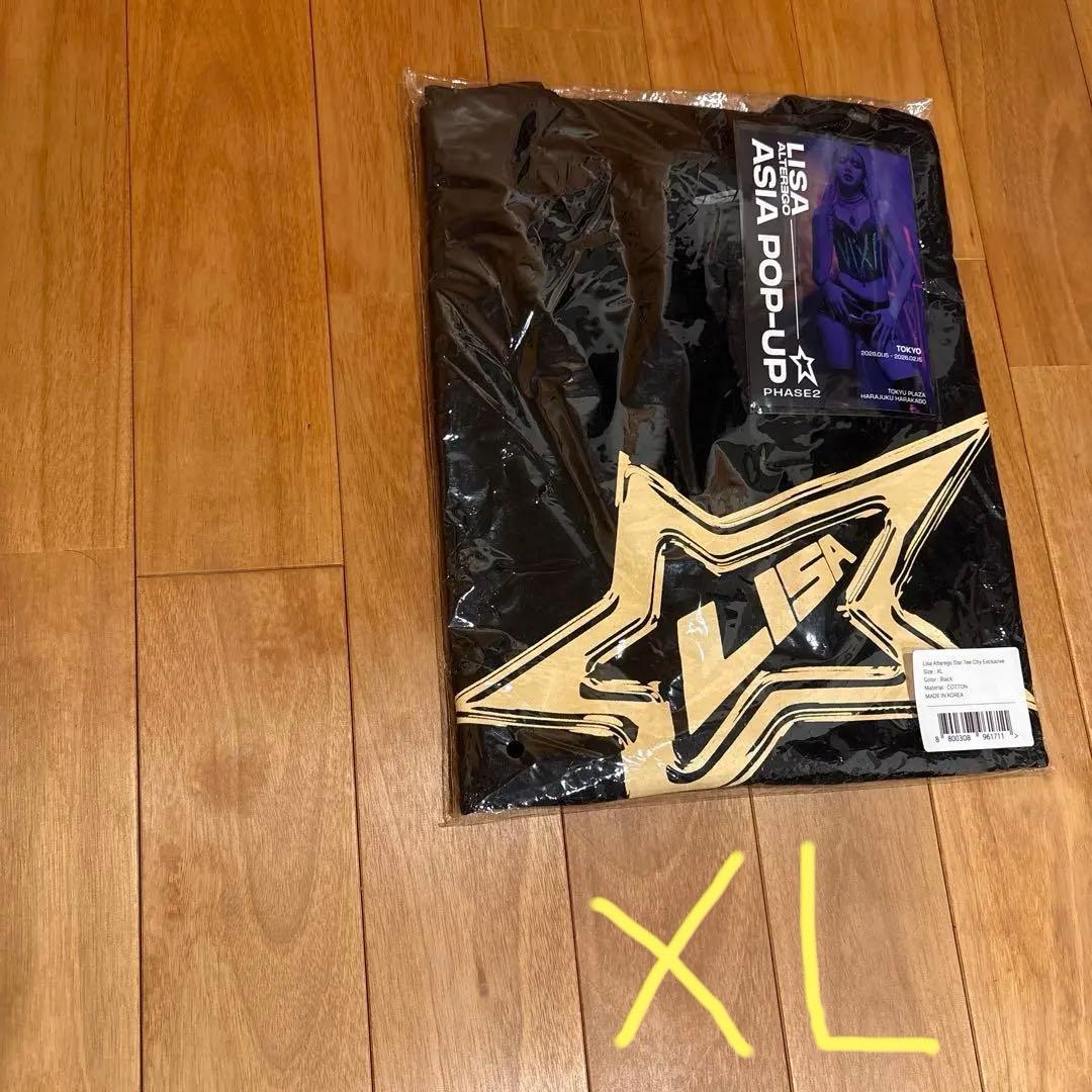 LISAリサTシャツ XL 新品未開封blackpinkポップアップ