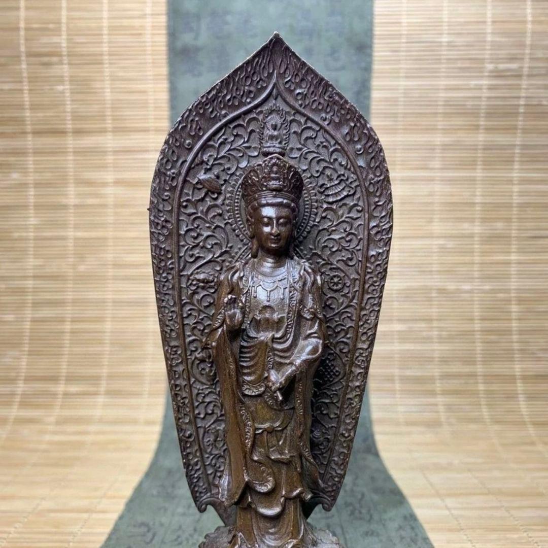 仏教美術 三聖仏 西方三聖仏像 小仏像 銅製 銅器